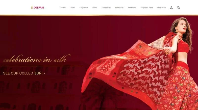 Deepam Silks Packaging Design Website Design