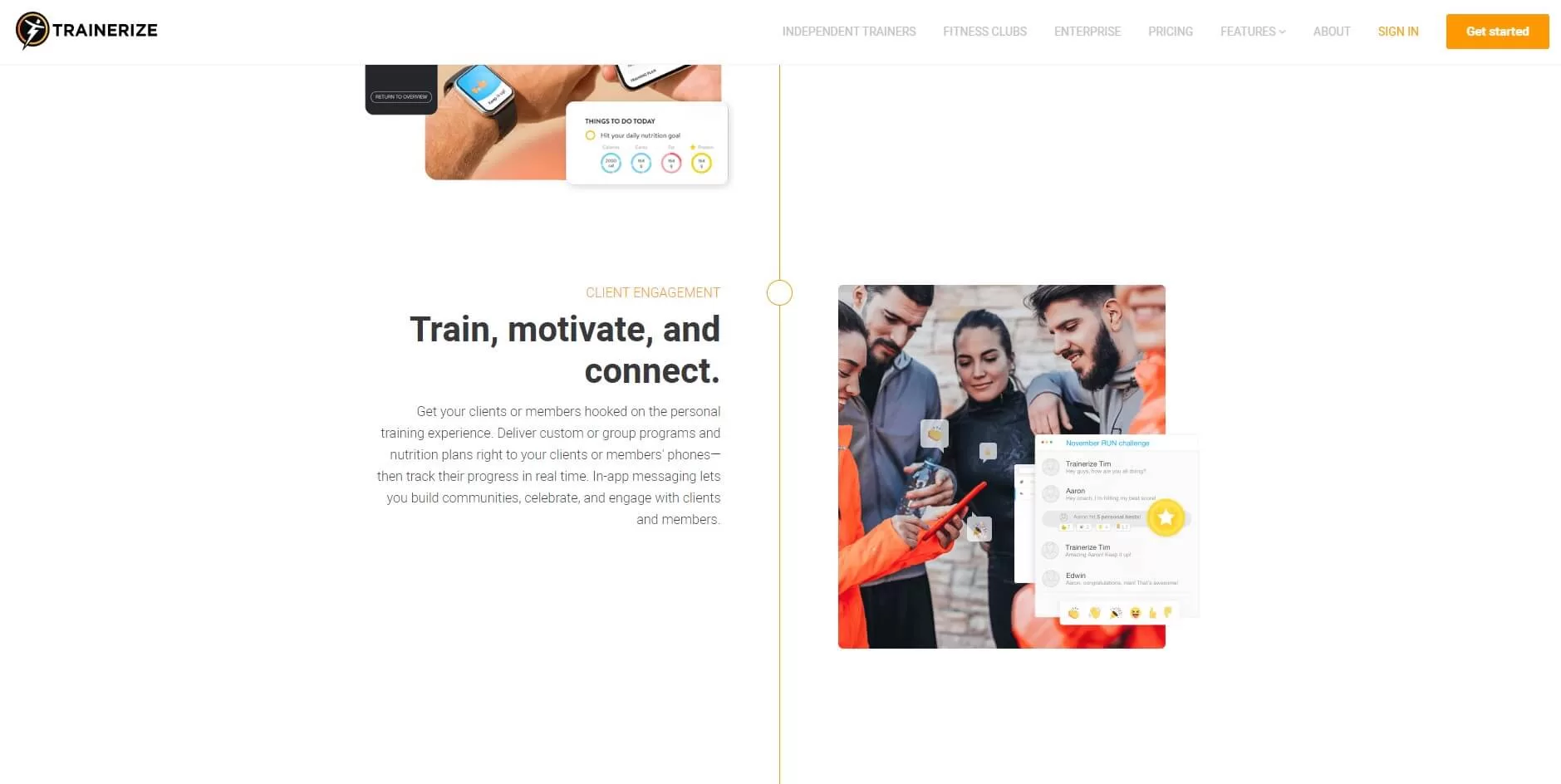 Landing Page Analysis Fitness App Trainerize Features