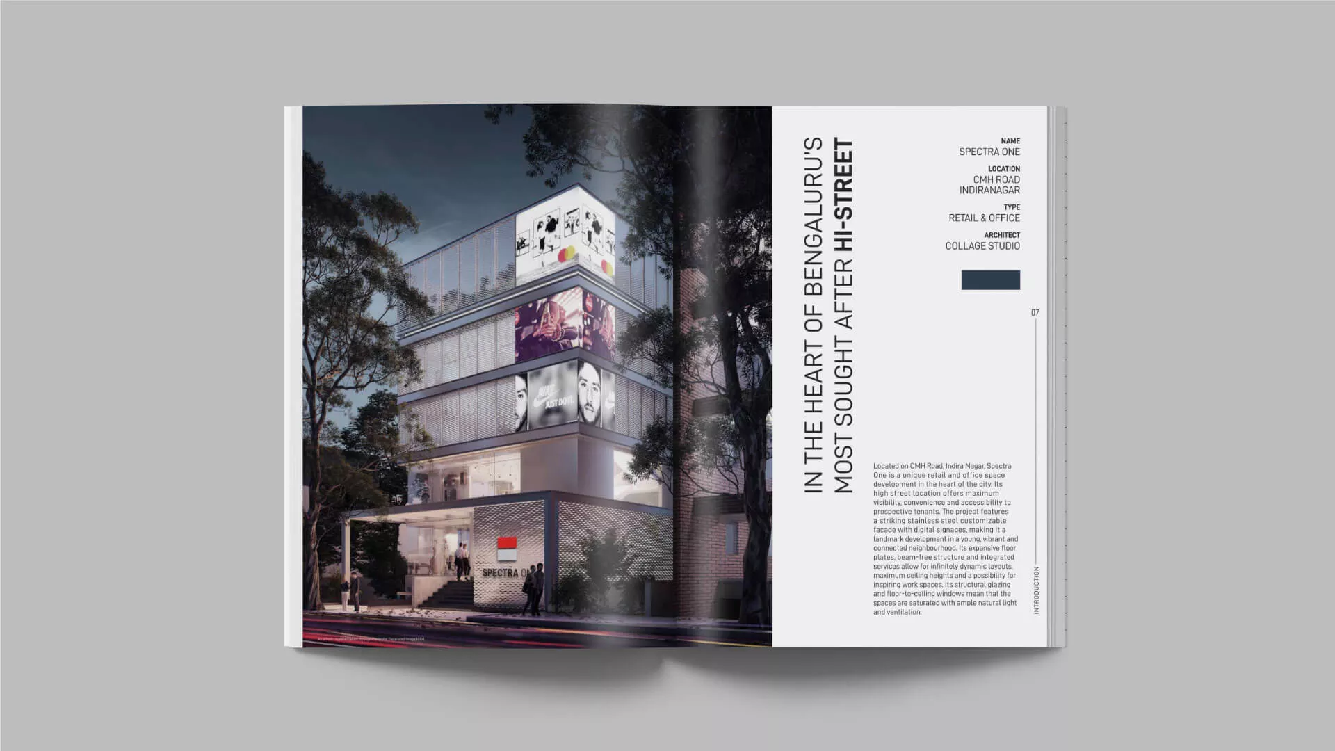 Spectra One Brochure Design Inside Page Layout