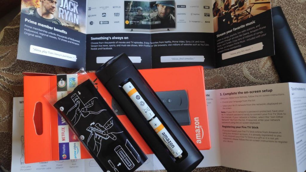 Information Design on Packaging Fire tv stick amazon