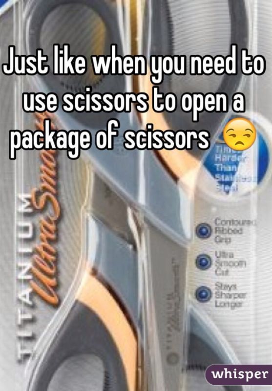 Need scissors to open scissors packet