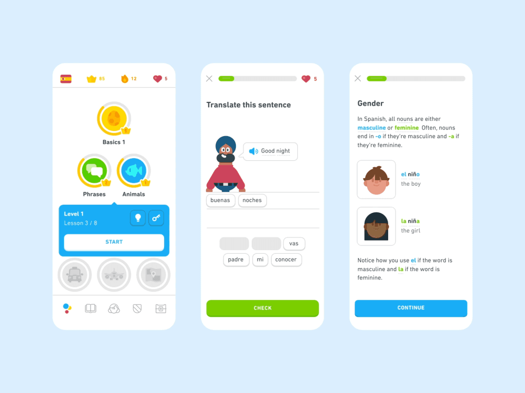 duolingo UI