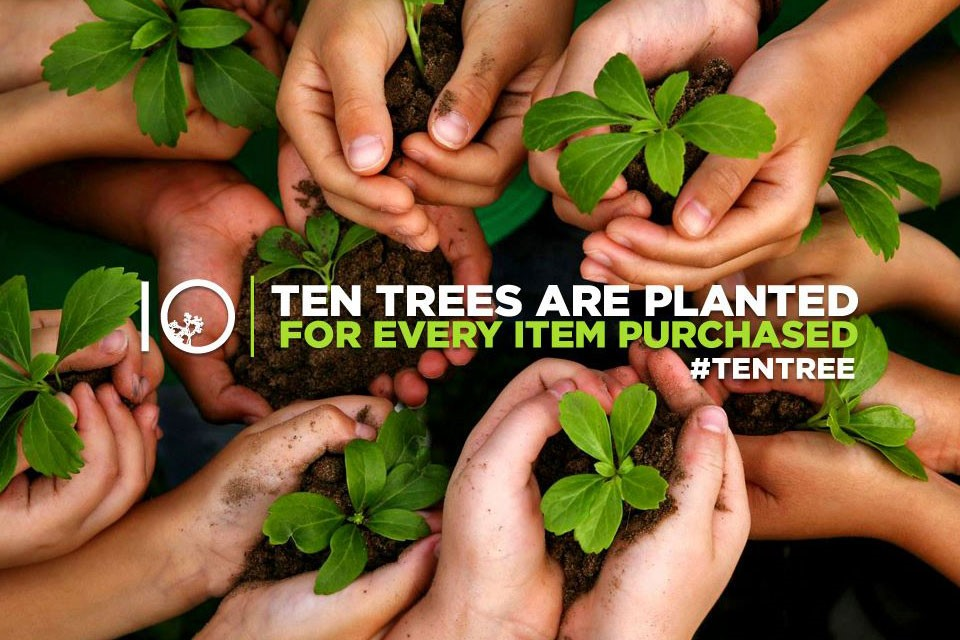 picture showing tentree campaign plant a tree per purchase