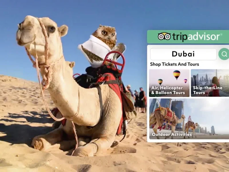 image showing dubai's tourism advertisement in tripadvisor's website