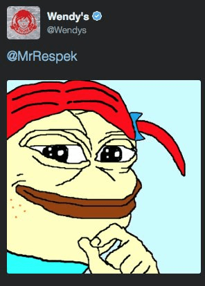 wendy's tweet on pepe the frog