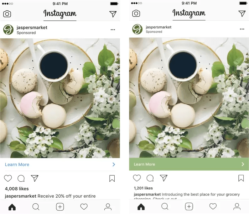 image showing an instagram ad