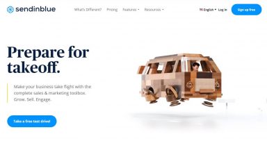 On boarding screen website design sendinblue review